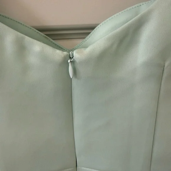 Elliatt Mint Green Pleated Bust Asymmetric Mini Dress - Picture 7 of 7